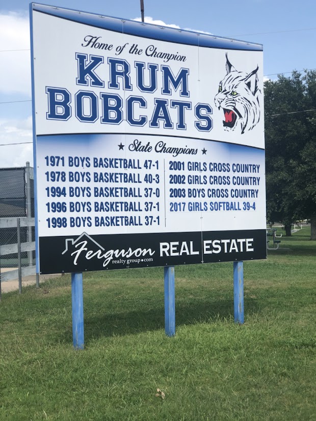 krum bobcats billboard