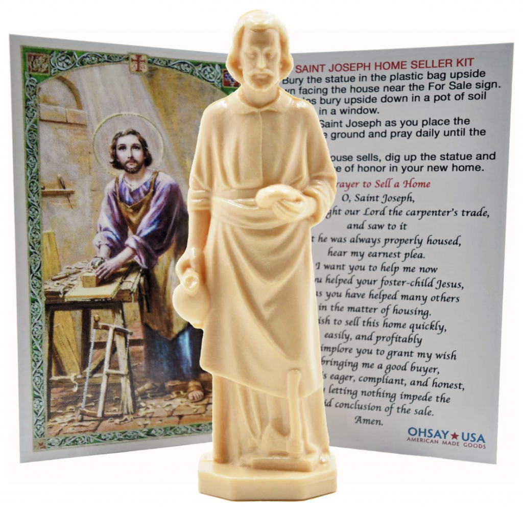 St Joseph Statue Sell House with prayer card